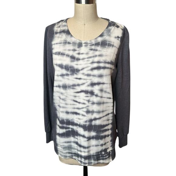 Te Verde Gray Tie Dye Sweatshirt Top Women's Size S - Picture 1 of 6